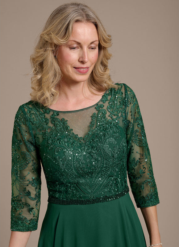 Robe Verte Manches Longues - gallery 2