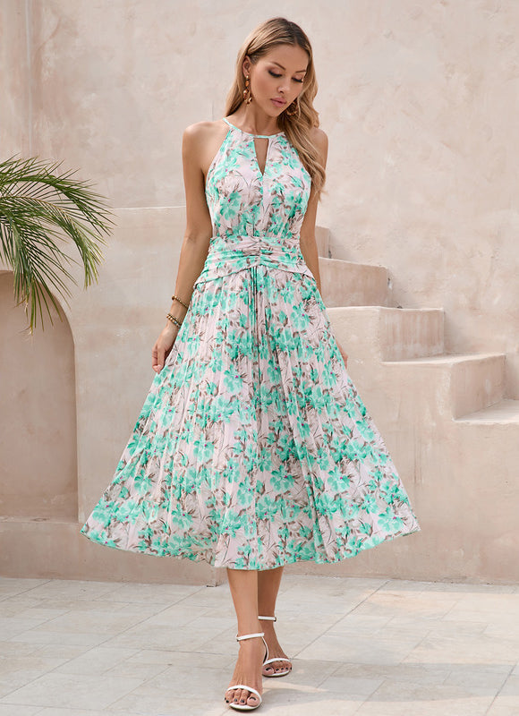 Robe Midi Verte - gallery 1