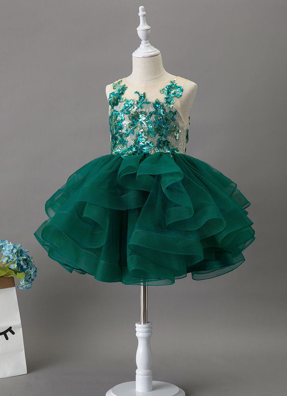 Robe Cérémonie Fille Vert Sauge - gallery 3
