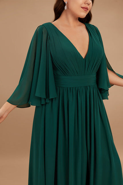 Robe Fluide Vert Émeraude Élégante - gallery 9