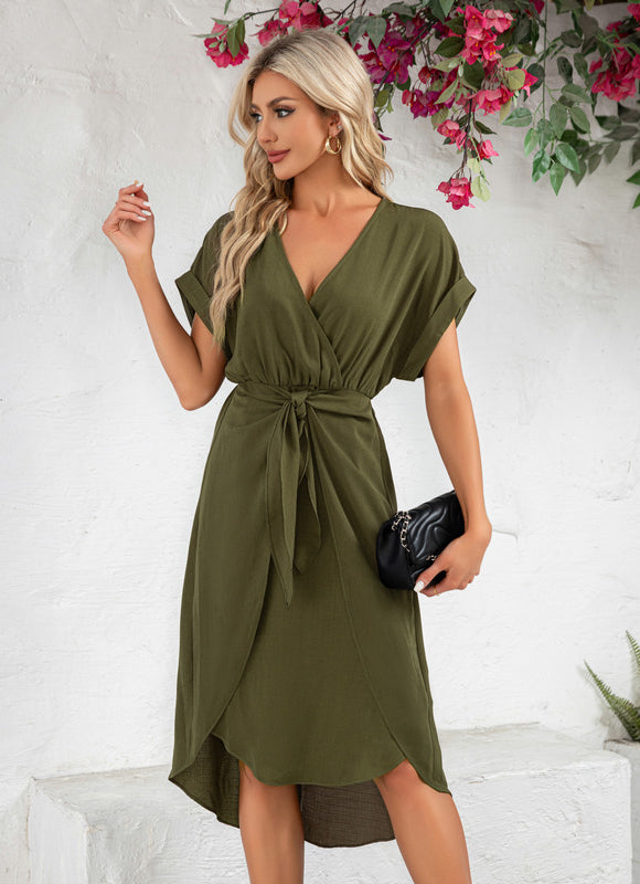 Robe Vert Olive Habillée - gallery 2