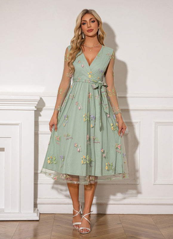 Robe Verte A Fleur - gallery 6