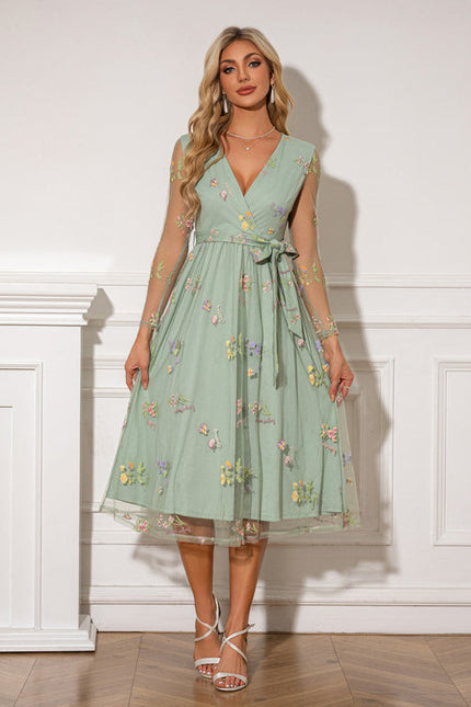 Robe Verte A Fleur - gallery 6
