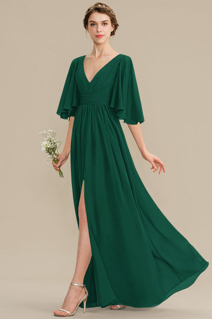 Robe Fluide Vert Émeraude Élégante - gallery 1