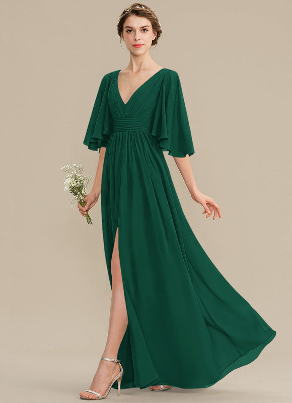 Robe Fluide Vert Émeraude Élégante - gallery 1