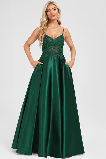 Robe Longue De Soirée Verte - gallery 1