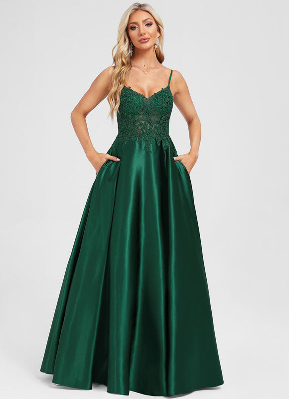 Robe Longue De Soirée Verte - gallery 1