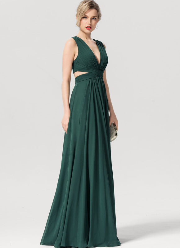 Robe Longue Vert Émeraude Dos Nu - gallery 2