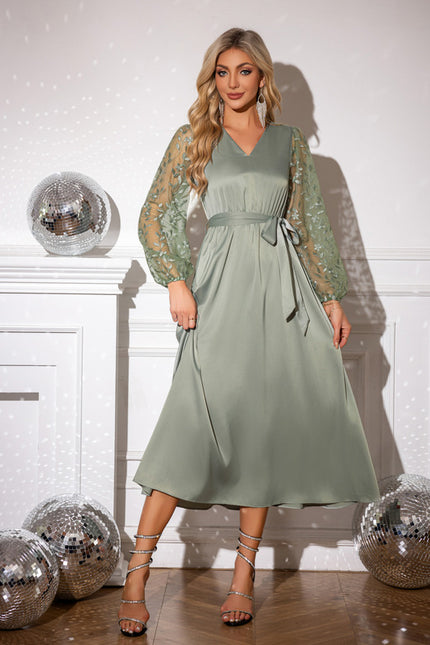 Robe Vert D'Eau Satin