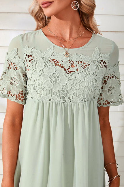 Robe En Lin Vert - gallery 1