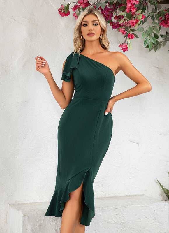 Robe Longue Verte Dos Nu - gallery 3