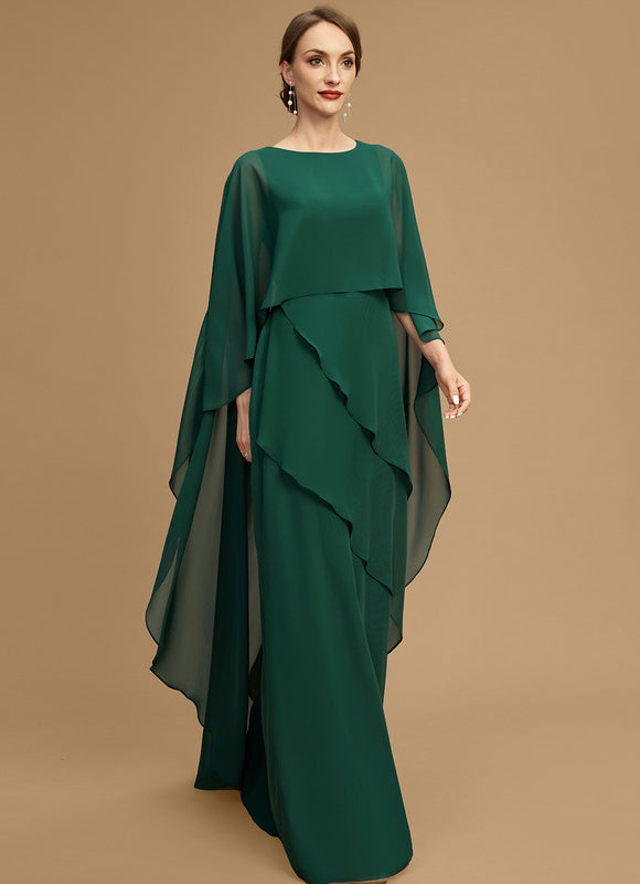 Robe Fluide Chic À Manches Cape