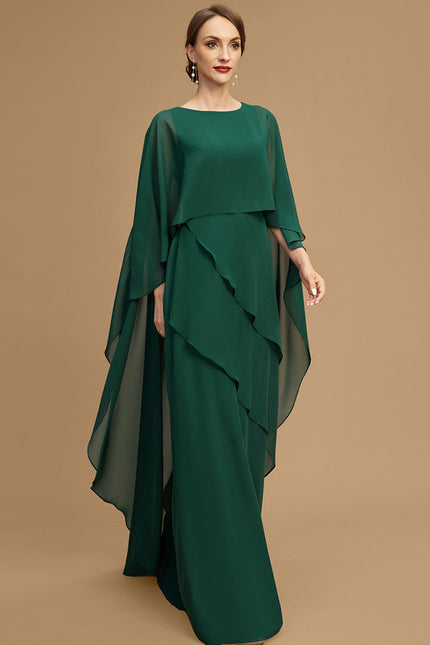 Robe Fluide Chic À Manches Cape