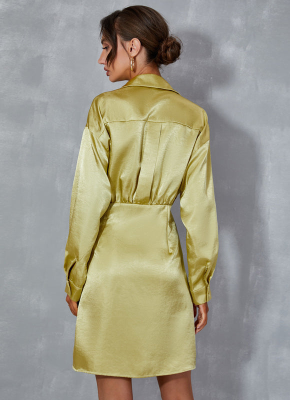 Robe Chemise Verte Femme - gallery 3