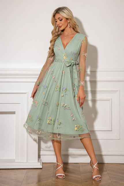 Robe Verte A Fleur