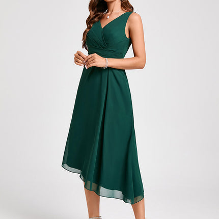 Robe Chic Émeraude Fluide Élégante
