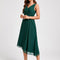 Robe Chic Émeraude Fluide Élégante