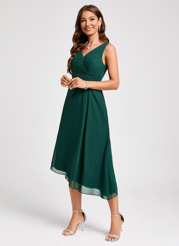 Robe Chic Émeraude Fluide Élégante