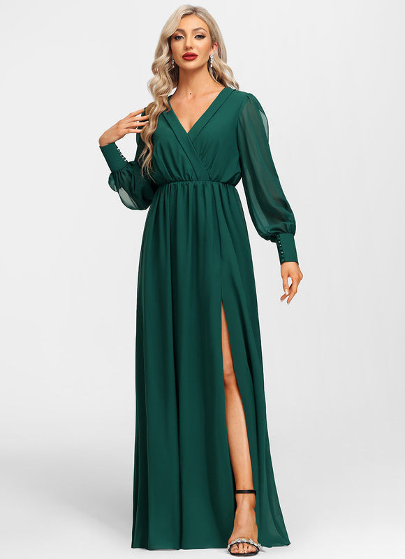 Robe Verte Longue Soiree - gallery 3