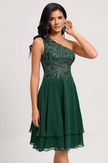 Robe Longue Verte À Volants - gallery 3