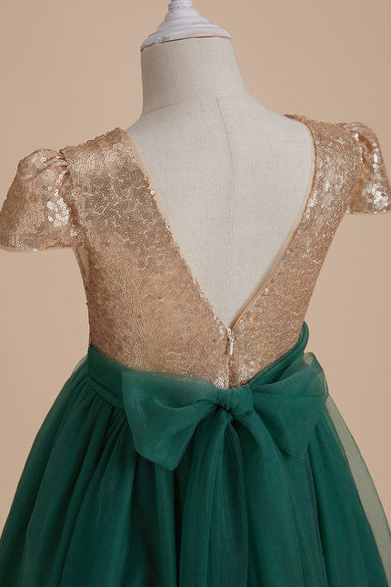 Robe Tulle Scintillante Enfant Élégante - gallery 3