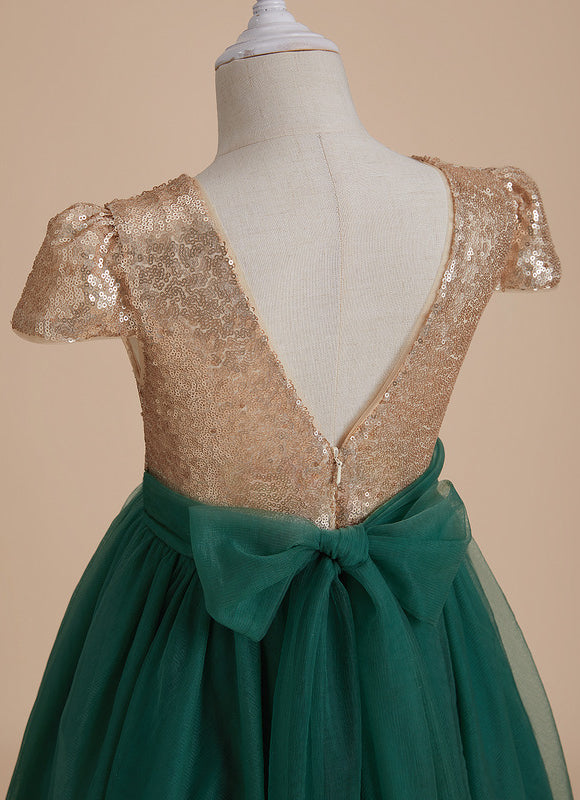 Robe Tulle Scintillante Enfant Élégante - gallery 3