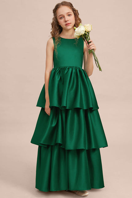 Robe Enfant Émeraude À Volants - gallery 6