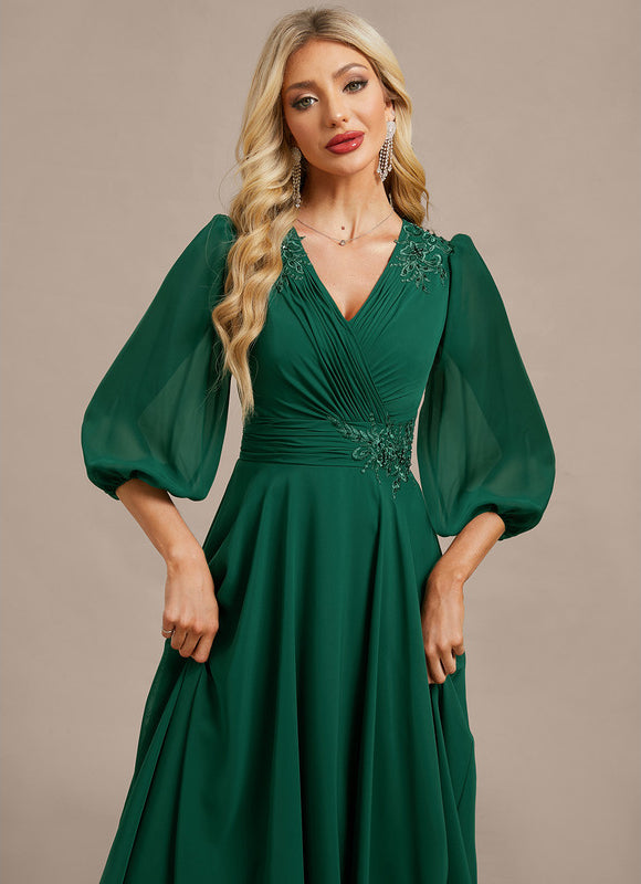 Robe De Soirée Longue Verte - gallery 1