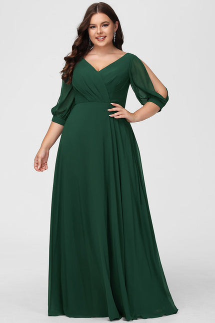 Robe Demoiselle D'Honneur Volants Verts - gallery 5
