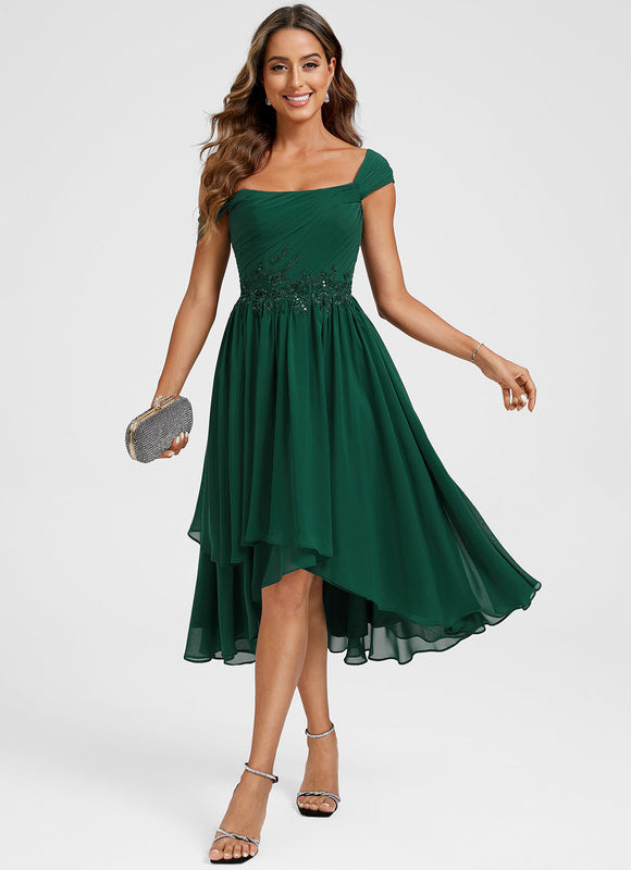 Robe De Cocktail Vert Sauge - gallery 2