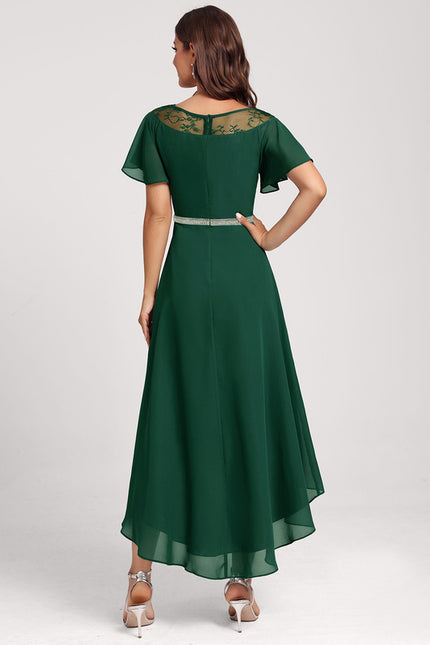 Robe Chic Dentelle Verte Fluide - gallery 4