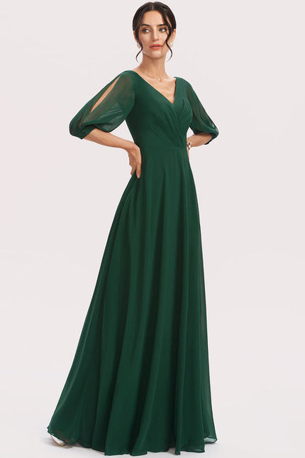 Robe Demoiselle D'Honneur Volants Verts - gallery 4