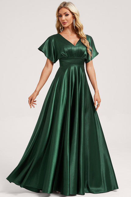 Robe Vert Kaki Satin