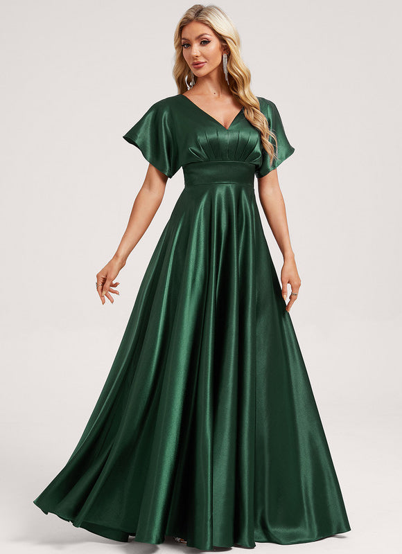 Robe Vert Kaki Satin