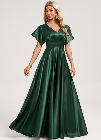 Robe Vert Kaki Satin