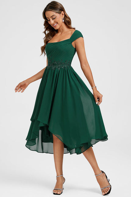 Robe De Cocktail Vert Sauge - gallery 3
