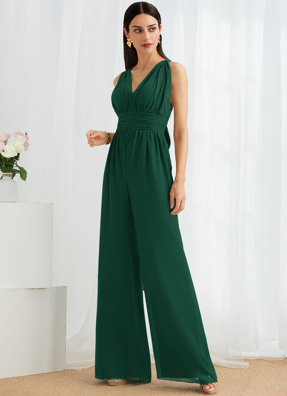 Robe Longue Vert Émeraude À Col Bénitier - gallery 6