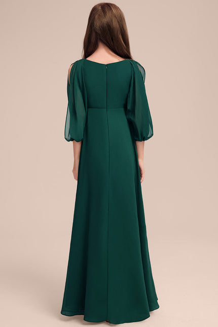 Robe Verte Manches Bouffantes - gallery 6