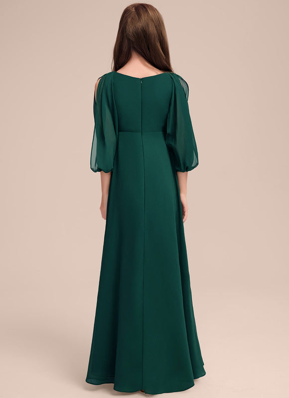 Robe Verte Manches Bouffantes - gallery 6