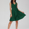 Robe Trapèze Vert Bouteille