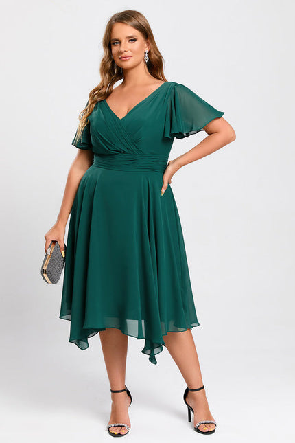 Robe Longue Vert D'Eau Dentelle - gallery 7