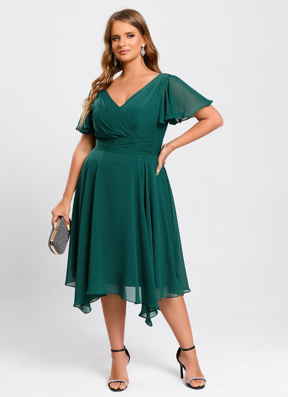 Robe Longue Vert D'Eau Dentelle - gallery 7