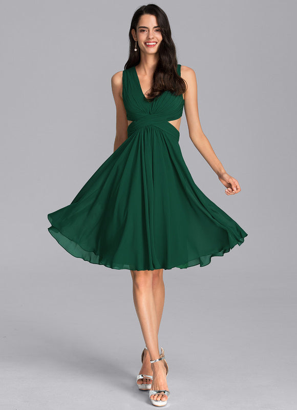 Robe Trapèze Chic Émeraude Fluide - gallery 2