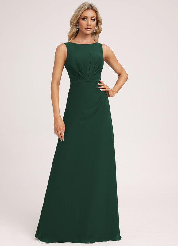 Robe Élégante Vert Foncé Fluide