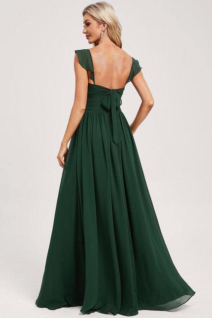Robe Demoiselle D'Honneur Volants Verts - gallery 4