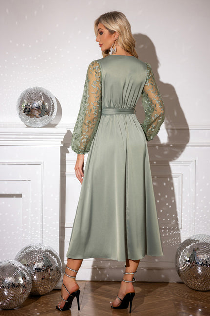 Robe Vert D'Eau Satin - gallery 1