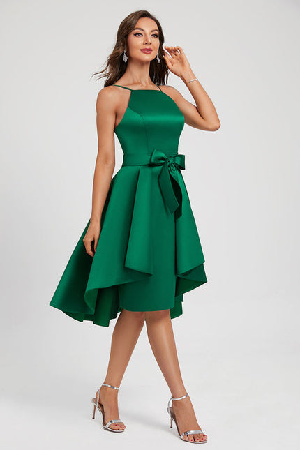 Robe Longue Verte À Volants Scintillants - gallery 2