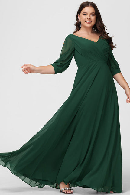 Robe Demoiselle D'Honneur Volants Verts - gallery 7