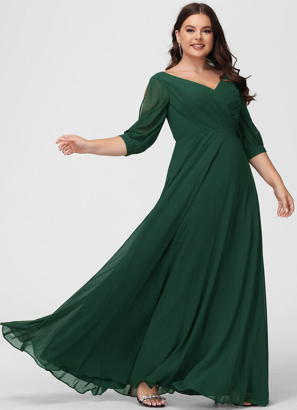 Robe Demoiselle D'Honneur Volants Verts - gallery 7