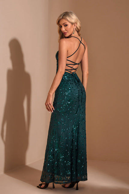 Robe Sirène Chic Vert Émeraude - gallery 1